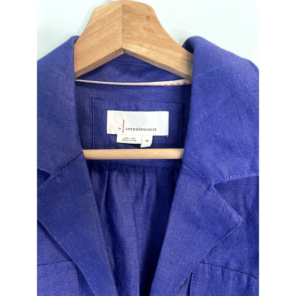 Anthropologie Blue Cropped Utility Pullover - Picture 3 of 9